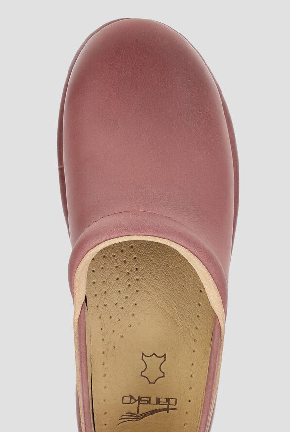 Dansko Women's Platform Pro Cloud Slip-Resistant Rose Burnished Nubuck Clogs - Rose - 2