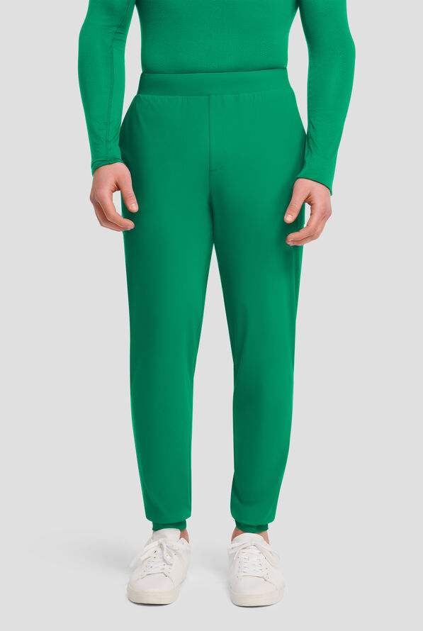 Pantalón médico Infinity PURSUIT STRETCH estilo jogger con cordón y 5 bolsillos para hombre - Retro Green - 1
