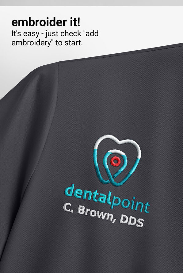 Blusa médica WhisperLite con mangas 3/4 para mujer - Pewter - 7