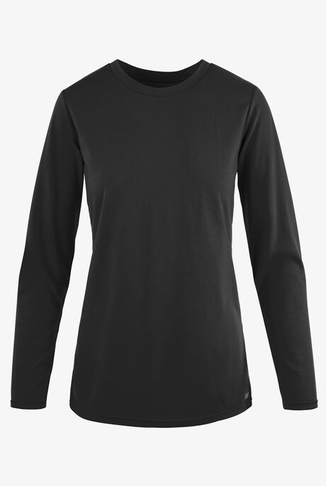 Butter-Soft Originals Women's STRETCH Cotton-Rich Long Sleeve Crew Neck Knit Underscrub