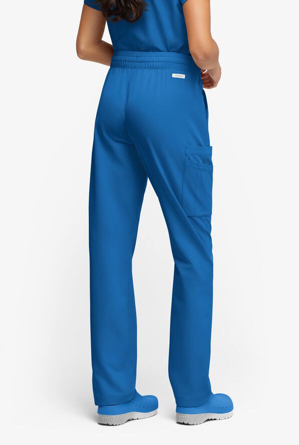 Pantalón médico ReSurge Topaz con cordón ajustable y 11 bolsillos para mujer - Royal - 5