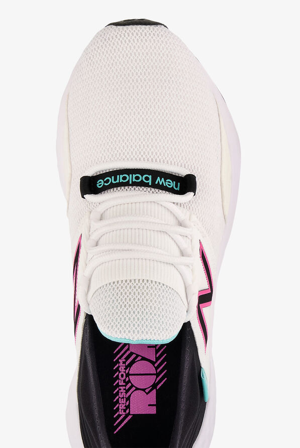 New Balance Women's Fresh Foam Roav White Black Surf Athletic Lace Up Nursing Shoes - null - 2
