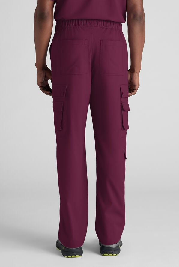 Advantage STRETCH Men's 10-Pocket Cargo Scrub Pant - Wine - 7