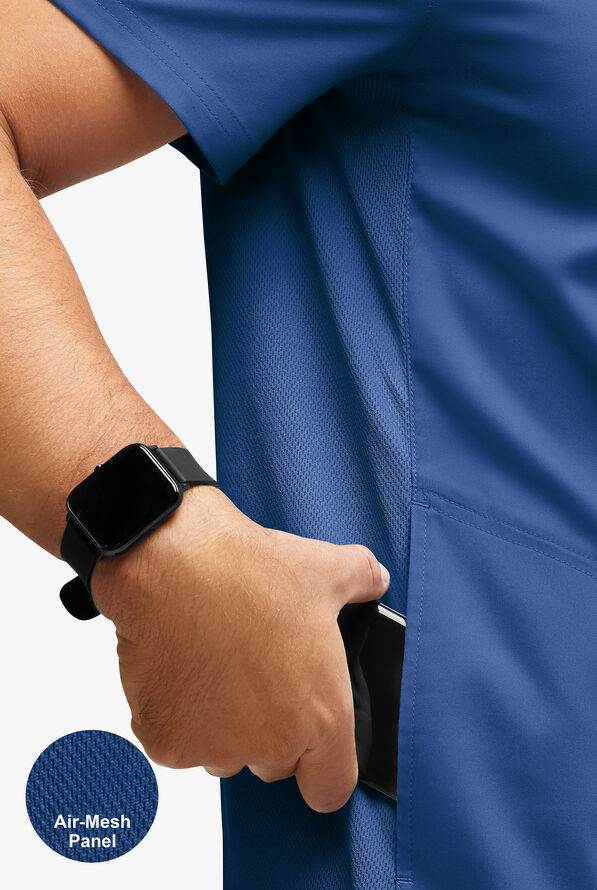 Camisa médica UA Advantage STRETCH con paneles de malla y 5 bolsillos para hombre - Royal - 2