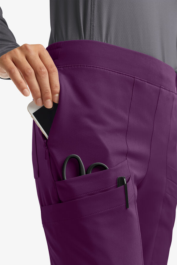 Pantal&oacute;n m&eacute;dico ReSurge by Butter-Soft estilo jogger con 8 bolsillos para mujer **Ligeramente IRREGULAR** - Eggplant - 6