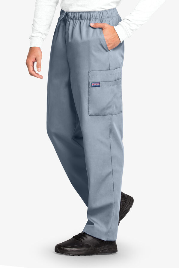 Pantal&oacute;n m&eacute;dico Cherokee Workwear estilo cargo con 5 bolsillos para hombre - Grey - 3