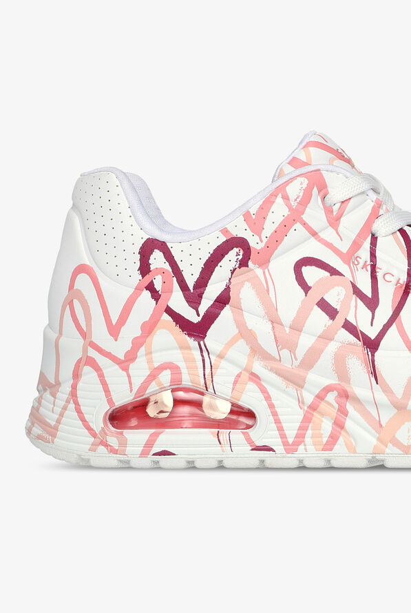 Skechers Street Women's UNO SPREAD THE LOVE White Athletic Lace Up Nursing Shoes - null - 4