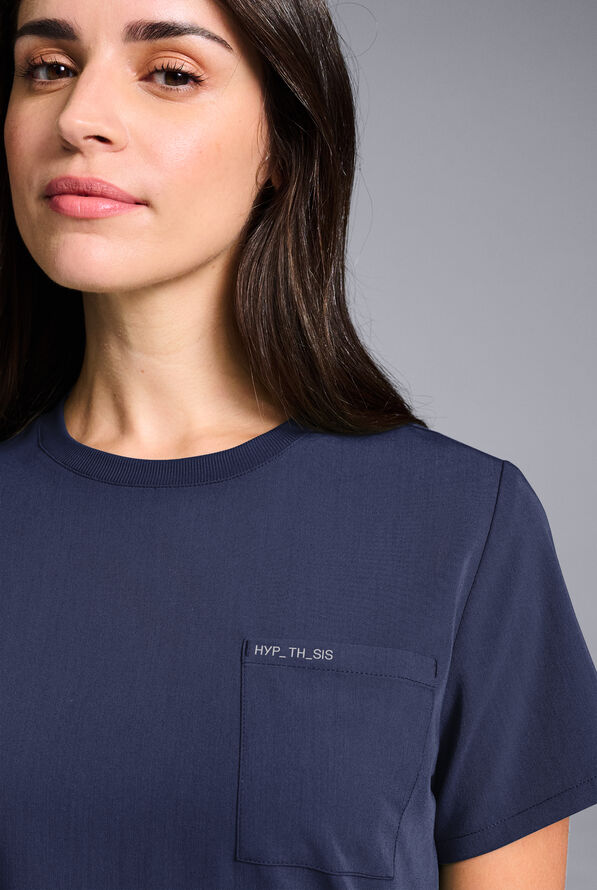 Hypothesis Women's Base Crew-Neck Tuck-In Scrub Top - Navy - 2