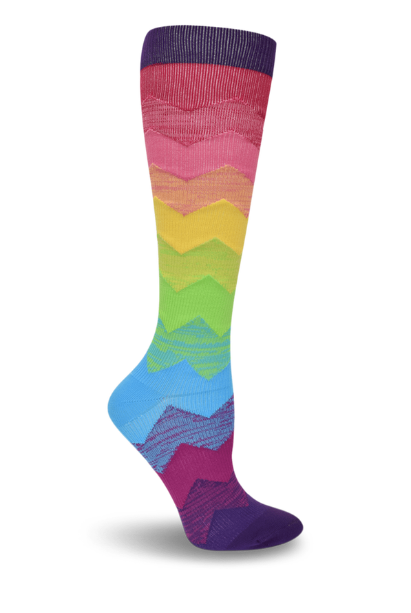 Think Medical Rainbow Fashion Women's 10-14 mmHg Light Compression Socks - null - 1