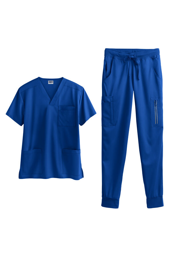 Strictly Scrubs Active STRETCH 14 -Pocket Unisex Scrub Set - Royal - 1