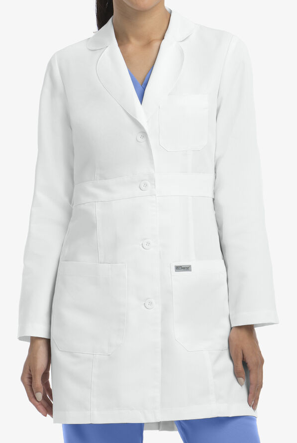 Bata de laboratorio Grey's Anatomy con cinturón y 3 bolsillos para mujer - White - 2