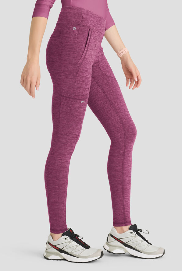 Calzas médicas Barco One Performance Knit Momentum STRETCH de tiro alto con 6 bolsillos para mujer - Dark Mauve Heather - 2