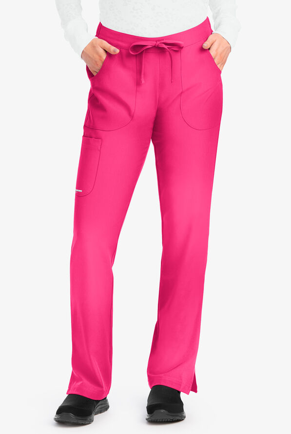 Skechers by Barco Reliance Women's 3-Pocket STRETCH Cargo Drawstring Scrub Pants - Passion Pink - 1