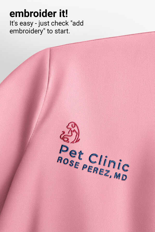 Healing Hands 360 Sandy Women's 2-Pocket STRETCH Dolman Sleeve Zip Mandarin Collar Scrub Top - Ballet Slipper - 4