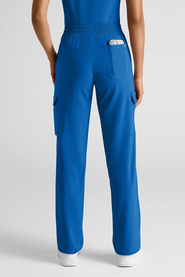 Easy STRETCH Ayo Women's 10-Pocket Cargo Scrub Pants - Royal - 2