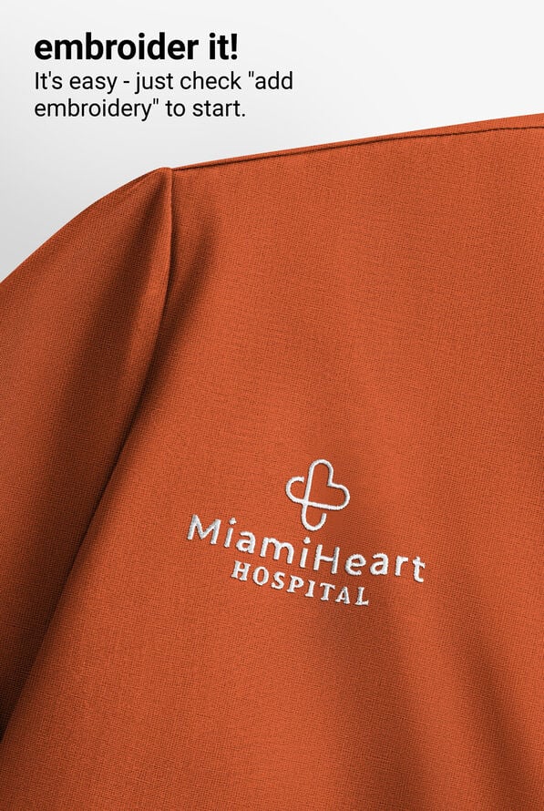 koi Solis Trinity Women's 1-Pocket STRETCH Banded Bottom Split V-Neck Scrub Top - Dark Copper - 3