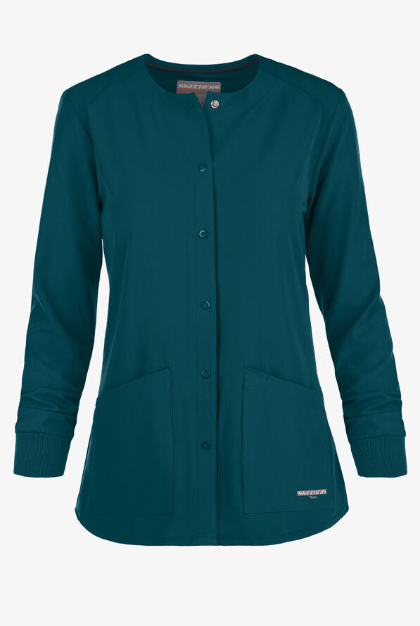 Chaqueta médica abrigada Skechers by Barco Stability STRETCH con 2 bolsillos para mujer - Bahama Blue - 1