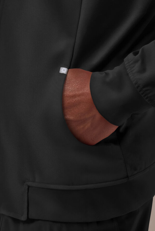 Hypothesis Omni Men's 3-Pocket Zip Front Scrub Jacket - Jet Black - 4