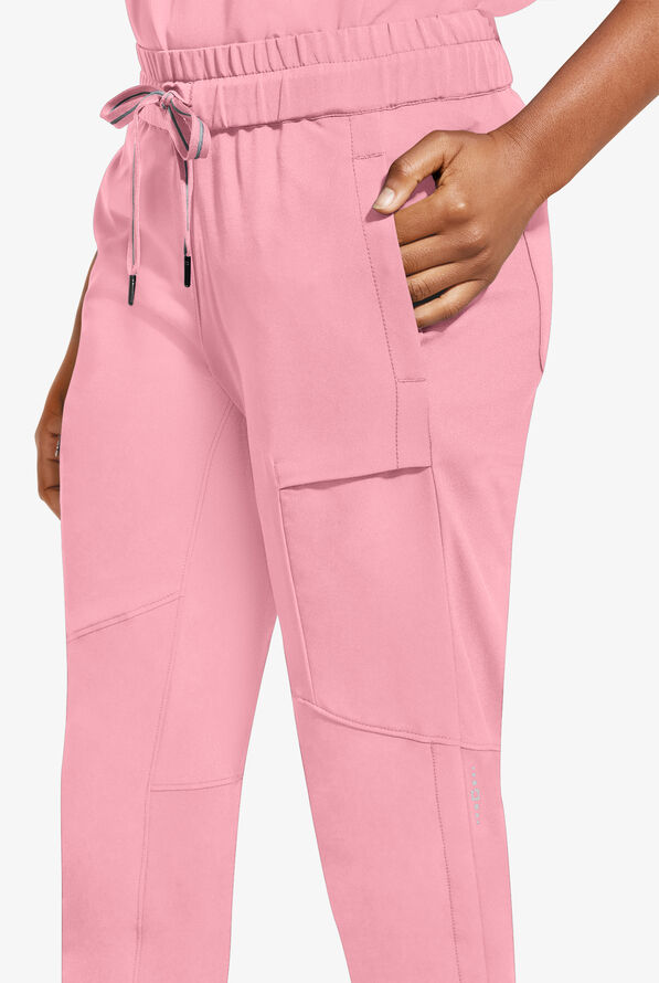 Healing Hands 360 Naya Women's 6-Pocket STRETCH Elastic Jogger Drawstring Scrub Pants - Ballet Slipper - 2