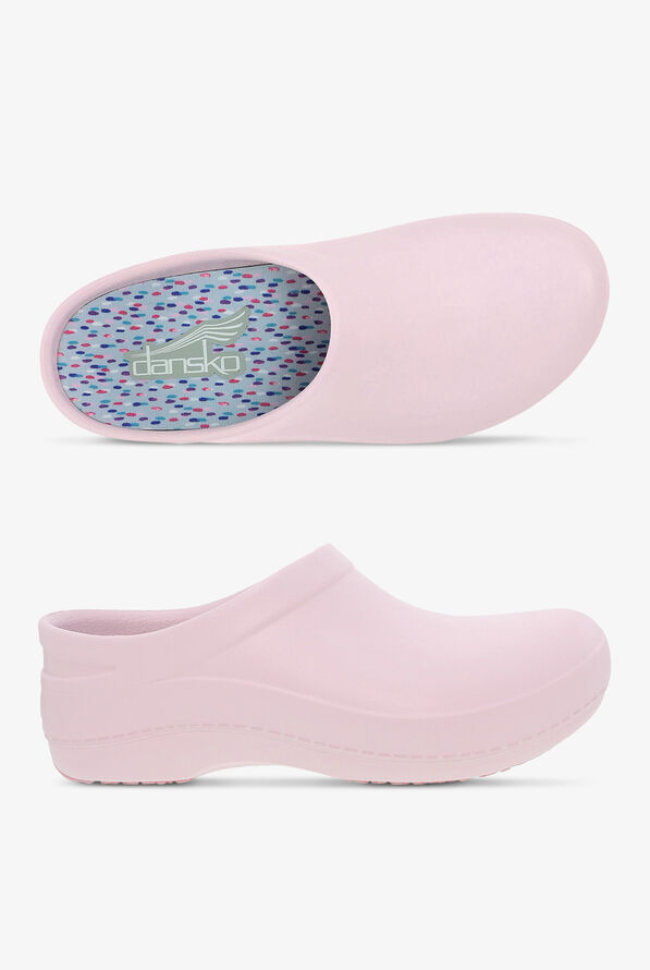 Dansko Women's Kaci Pink Molded Backless Nursing Clogs - null - 1