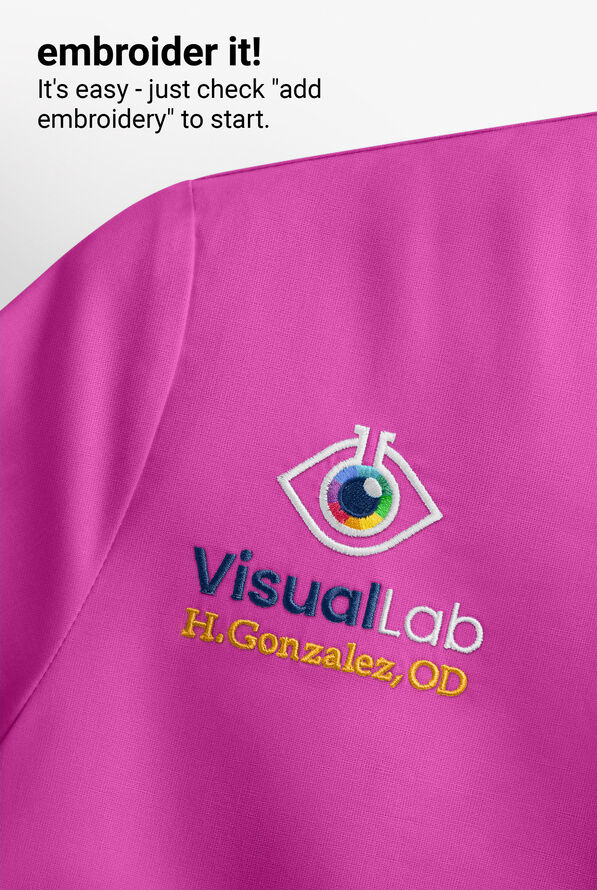 heartsoul Break On Through Women's 4-Pocket STRETCH With Removable Hoodie Scrub Vest - Berry Blast - 5