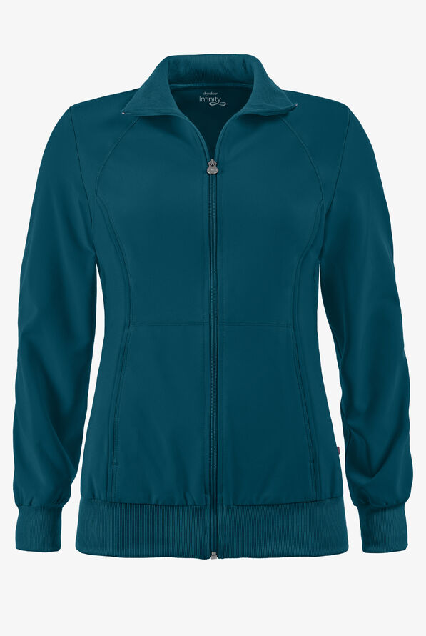 Chaqueta médica abrigada Cherokee Infinity con 2 bolsillos para mujer - Caribbean Blue - 1