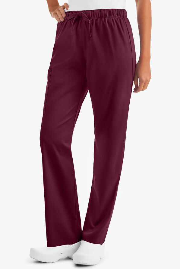 Strictly Scrubs STRETCH Women's 4-Pocket Scrub Set - Wine - 2