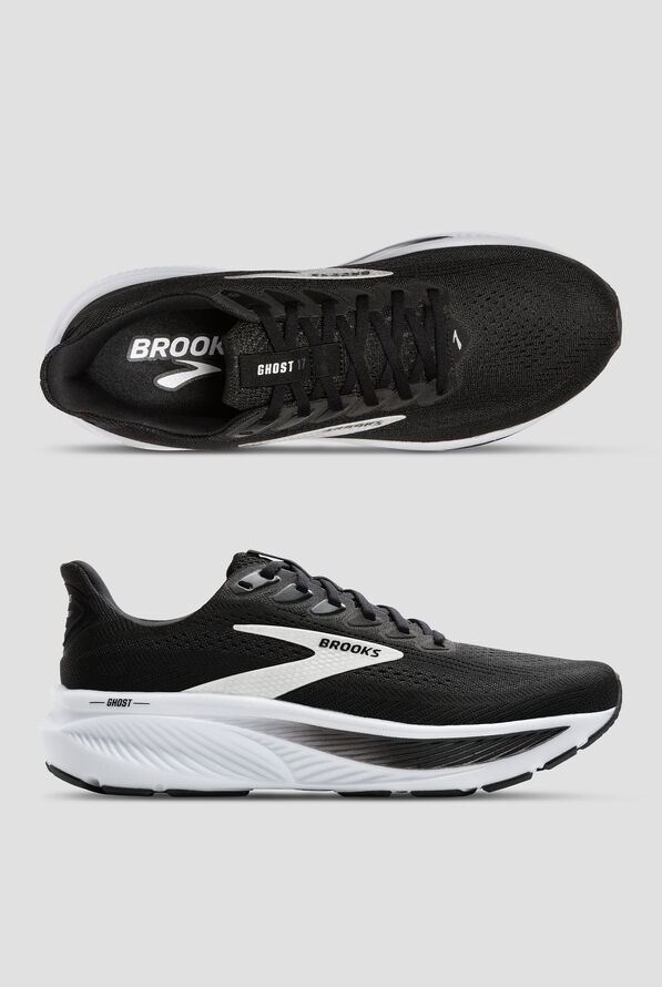 Zapatillas deportivas Brooks Ghost 17 Black/Grey/White con cordones para hombre - null - 1