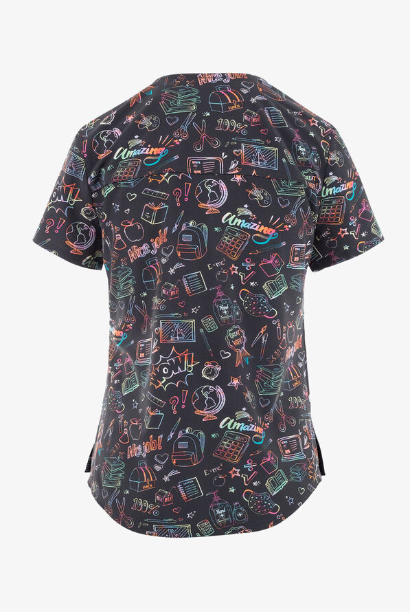 Blusa m&eacute;dica estampada Cherokee Smart Stuff con cuello en V - null - 2