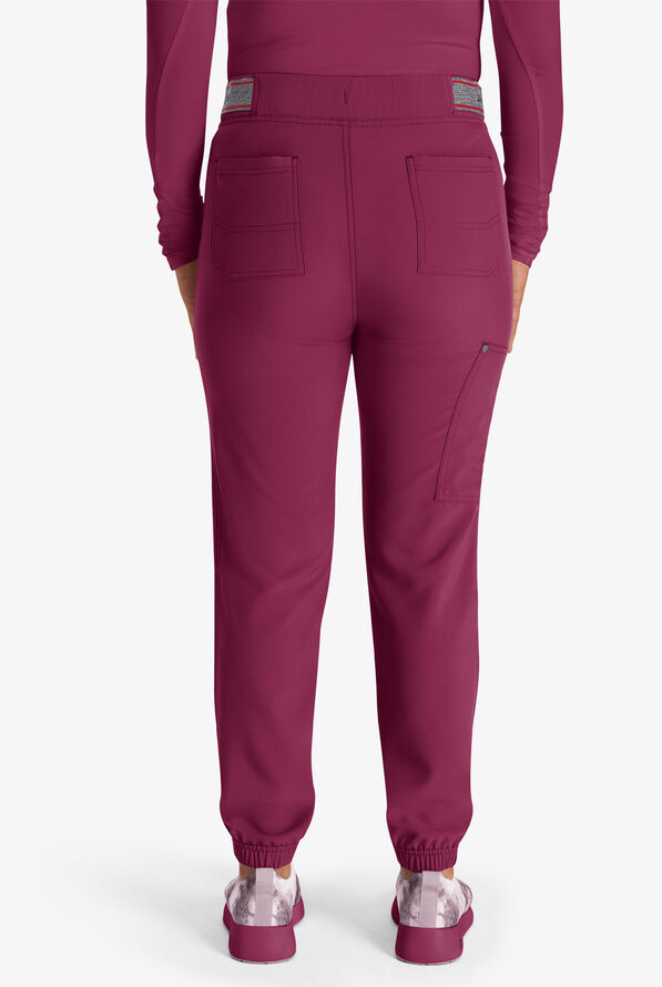 Dickies EDS NXT Women's 5-Pocket Cargo Jogger Scrub Pants - Wine - 4