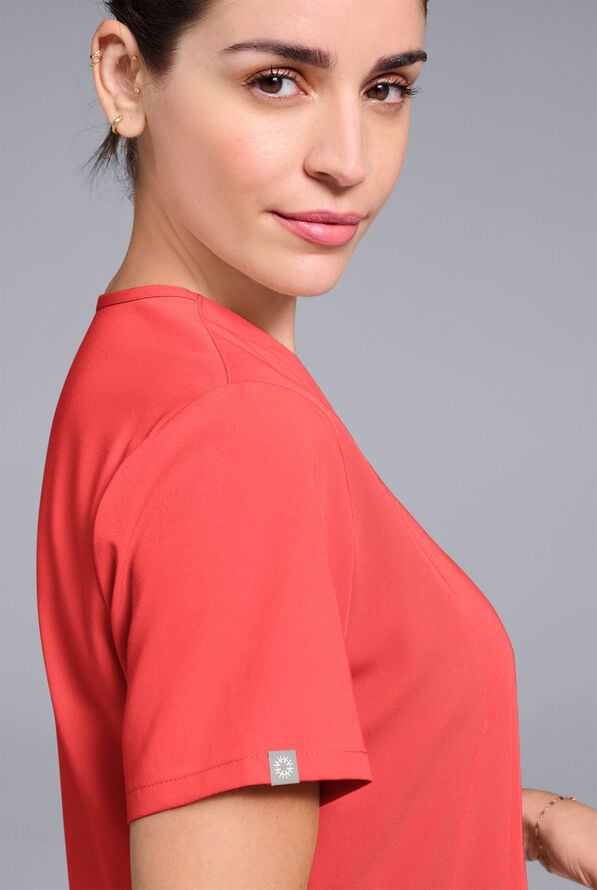 Hypothesis Women's Base 3 Pocket V-Neck Scrub Top - Radiant - 6