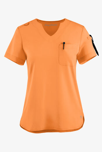 Easy STRETCH Nikki Women's 1-Pocket Scallop Neck Tuck-In Scrub Top