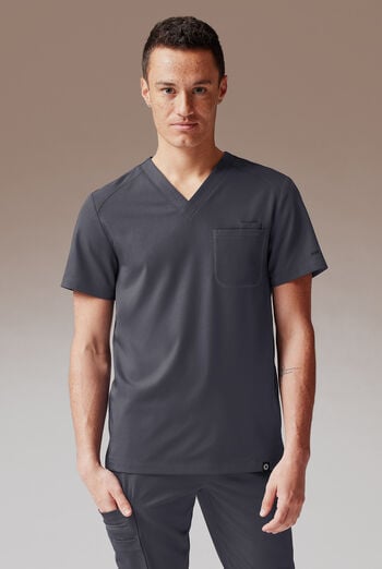 Hypothesis System Men’s 3-Pocket V-Neck Tuck In/Wear Out Scrub Top