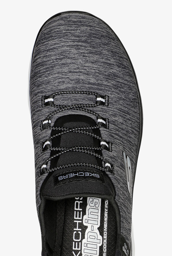 Skechers Sport Women's Summits Dazziling Haze Black Slip-Ins Athletic Nursing Shoes - Black - 2