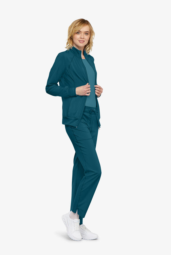 Chaqueta médica abrigada Cherokee Infinity con 2 bolsillos para mujer - Caribbean Blue - 2