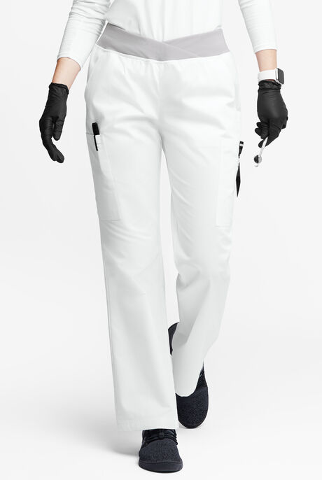 Butter-Soft Originals Women's 7-Pocket Mid Rise Crossover Waist Flared Leg Scrub Pants