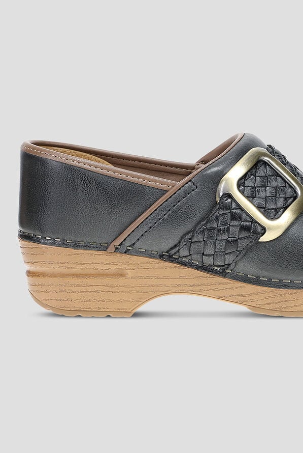 Dansko Women's Pro Braided Black Clogs - Black - 4