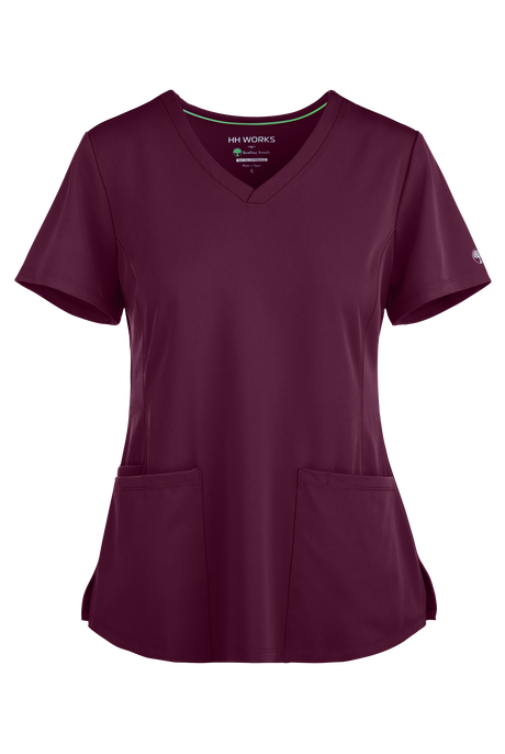 HH Works by Healing Hands Monica Women's 4-Pocket STRETCH V-Neck Scrub Top