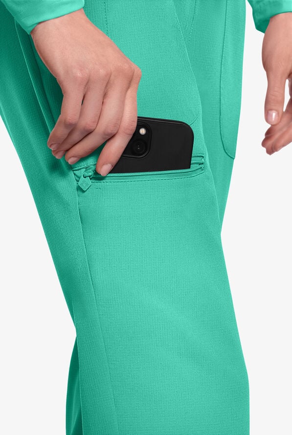 Med Couture Amp Women's 6-Pocket STRETCH Jogger Scrub Pant - Mint Condition - 2