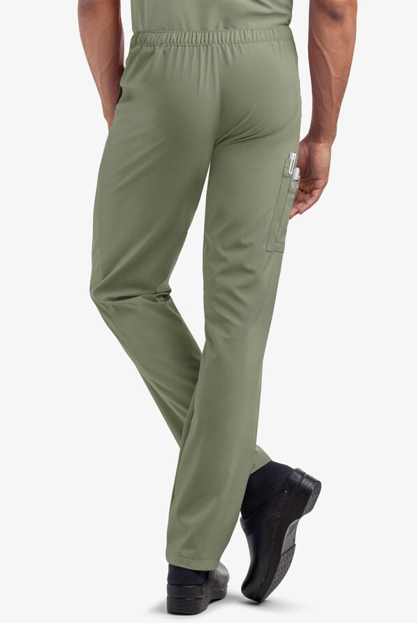 Easy STRETCH Morgan Unisex 5-Pocket Drawstring Scrub Pants - Olive Leaf - 3