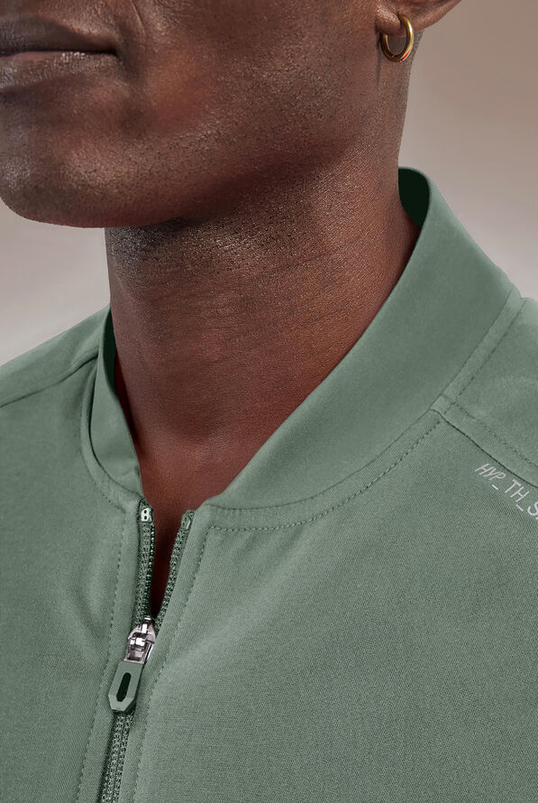 Hypothesis Omni Men's 3-Pocket Zip Front Scrub Jacket - Mineral - 6