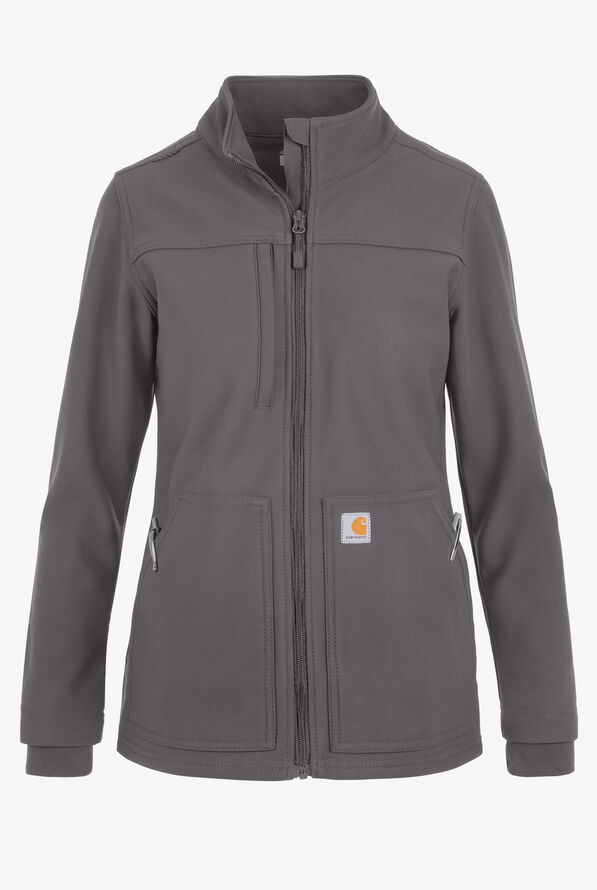 Chaqueta médica Carhartt Force Rugged Flex de felpa con 3 bolsillos para mujer - Pewter - 1