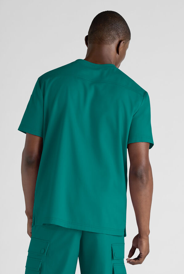 Advantage STRETCH Men's 3-Pocket Crew Neck Scrub Top - Teal - 7