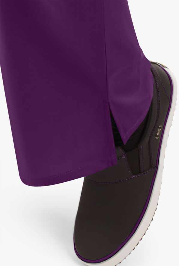 Cherokee Workwear Women's 3-Pocket Flare Leg Drawstring Scrub Pants - Tall - New Eggplant - 5