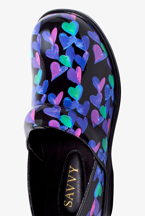 Savvy Women's Brandy Hearts Nursing Clogs - null - 2