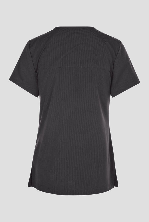 Blusa m&eacute;dica koi Solis Sari STRETCH con cuello en V y 4 bolsillos para mujer - Charcoal - 4