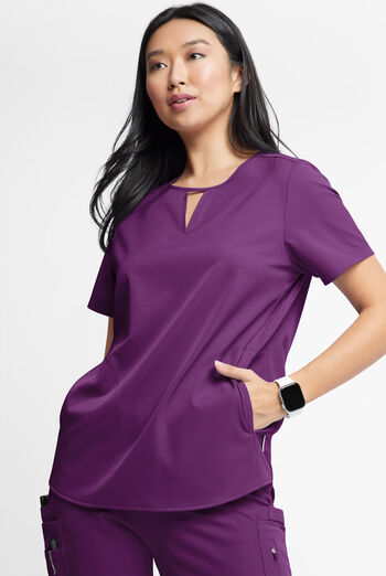WhisperLite Alba Women's 3-Pocket Notched Neck Scrub Top