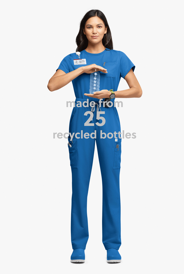 Pantalón médico ReSurge Topaz con cordón ajustable y 11 bolsillos para mujer - Royal - 6