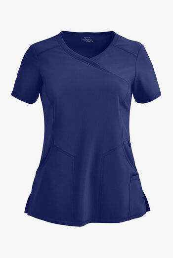 Infinity Women's 4-Pocket STRETCH Mock Wrap Scrub Top