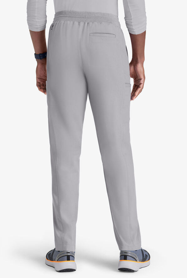 Grey's Anatomy by Barco Spandex STRETCH Hudson Men's 6-Pocket Slim Straight Cargo Scrub Pants - Moonstruck - 2